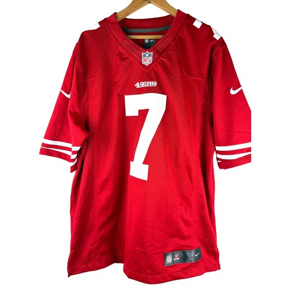 Nike NFL On Field 49ers Kaepernick #7 Red Jersey Size L - Picture 1 of 7